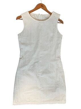 White Cotton Dress Size 4 Alfred Sung